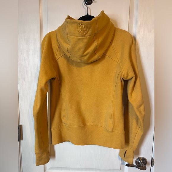 Lululemon Full Zip Scuba Hoodie Yellow Size 6 - Picture 3 of 3